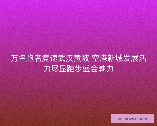 万名跑者竞速武汉黄陂 空港新城发展活力尽显跑步盛会魅力